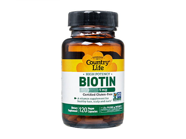 (CountryLife) High Potency Biotin 5mg 120vcaps (ハイポテンシービオチン5mg120粒(CountryLife))
